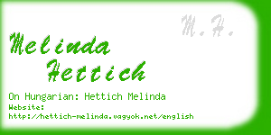 melinda hettich business card